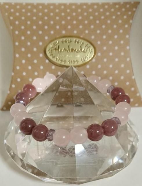 恋愛(ローズクォーツ&赤水晶)ブレス16p < 女性アクセサリー/時計 恋愛(ローズクォーツ&赤水晶)ブレス16p < 女性アクセサリー/時計の