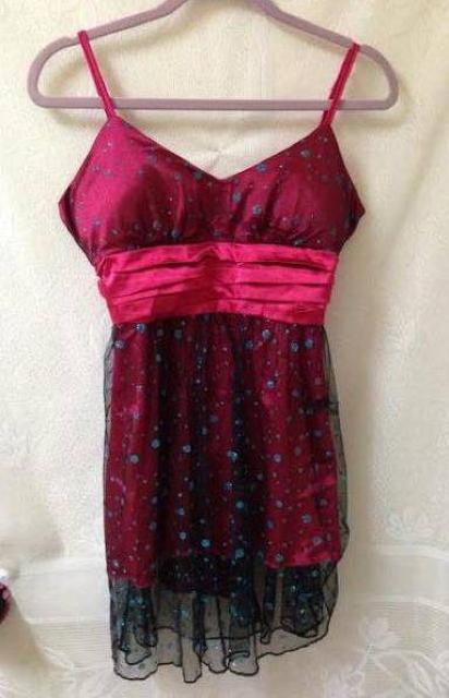 新品■定価3700円◆レッド サテン チュール バックリボン ワンピース◆二次会 パーティーにも◎ < 女性ファッション  新品■定価3700円◆レッド サテン チュール バックリボン ワンピース◆二次会 パーティーにも◎ < 女性ファッションの