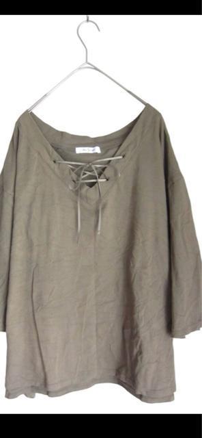 タンス整理品 衣類 おまとめOK ホームクリーニング済み 七部袖 カットソー カーキ 6Lサイズ < 女性ファッション  タンス整理品 衣類 おまとめOK ホームクリーニング済み 七部袖 カットソー カーキ 6Lサイズ  < 女性ファッションの