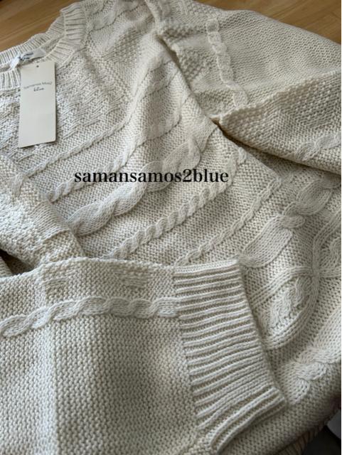 新品 samansamos2blue★ケーブルニットプルオーバー < ブランド  新品 samansamos2blue★ケーブルニットプルオーバー < ブランドの
