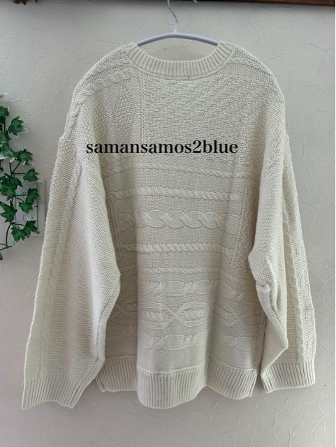 新品 samansamos2blue★ケーブルニットプルオーバー < ブランド  新品 samansamos2blue★ケーブルニットプルオーバー < ブランドの