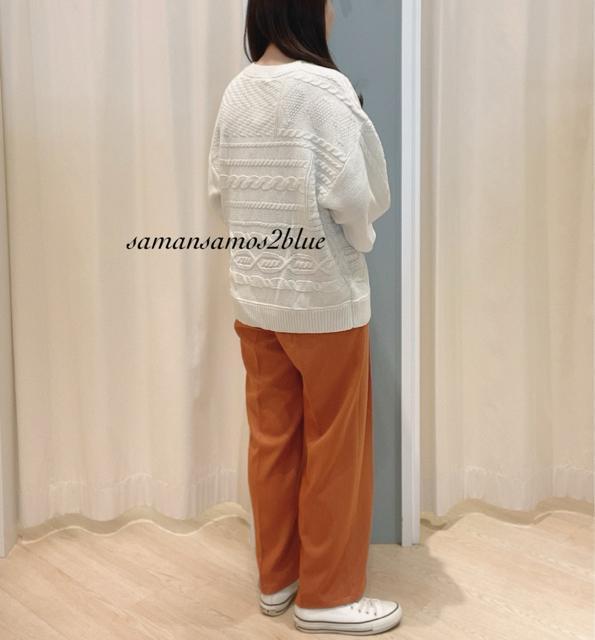 新品 samansamos2blue★ケーブルニットプルオーバー < ブランド  新品 samansamos2blue★ケーブルニットプルオーバー < ブランドの