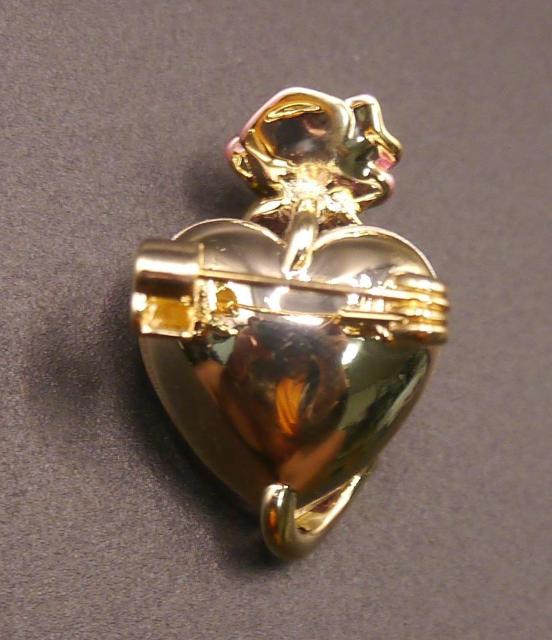 新品アンティーク調きらきらオーロラストーン ハート 薔薇 ミニブローチ < 女性アクセサリー/時計  新品アンティーク調きらきらオーロラストーン ハート 薔薇 ミニブローチ < 女性アクセサリー/時計の