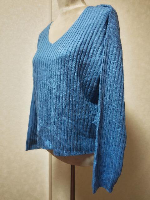 ★古着★Vネックリブ編みニット★LL〜 < 女性ファッション ★古着★Vネックリブ編みニット★LL〜 < 女性ファッションの