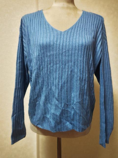 ★古着★Vネックリブ編みニット★LL〜 < 女性ファッション ★古着★Vネックリブ編みニット★LL〜 < 女性ファッションの