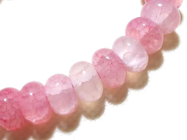 天然石★龍紋瑪瑙(ピンクB) 8mmロンデル 半連 < 女性アクセサリー/時計 天然石★龍紋瑪瑙(ピンクB) 8mmロンデル 半連 < 女性アクセサリー/時計の