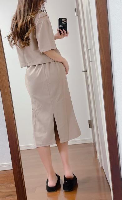 ベージュシャツ×ラップスカート風セットアップ 下のみ < 女性ファッション ベージュシャツ×ラップスカート風セットアップ 下のみ < 女性ファッションの