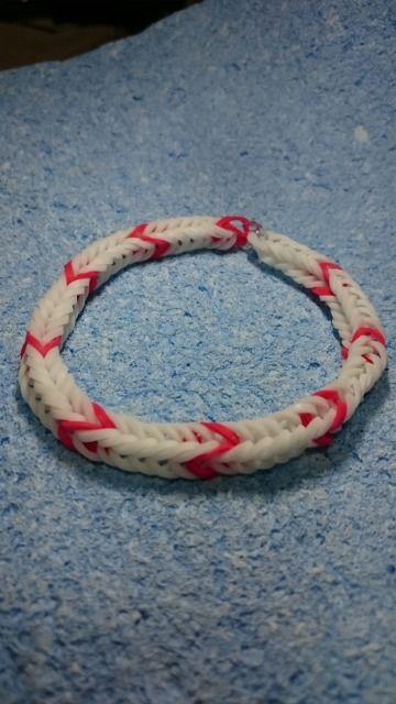 ■ブレスレット■レインボールーム 白&赤 伸縮性 ユニセックス < 男性アクセサリー/時計  ■ブレスレット■レインボールーム 白&赤 伸縮性 ユニセックス  < 男性アクセサリー/時計の