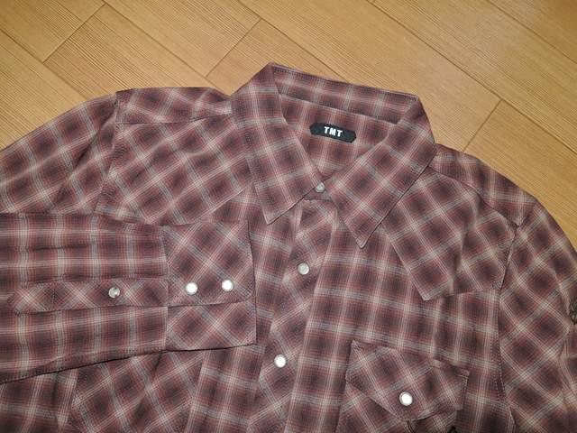 新品TMTウエスタンチェックシャツL赤茶系F16定価23000円 < ブランド 新品TMTウエスタンチェックシャツL赤茶系F16定価23000円 < ブランドの