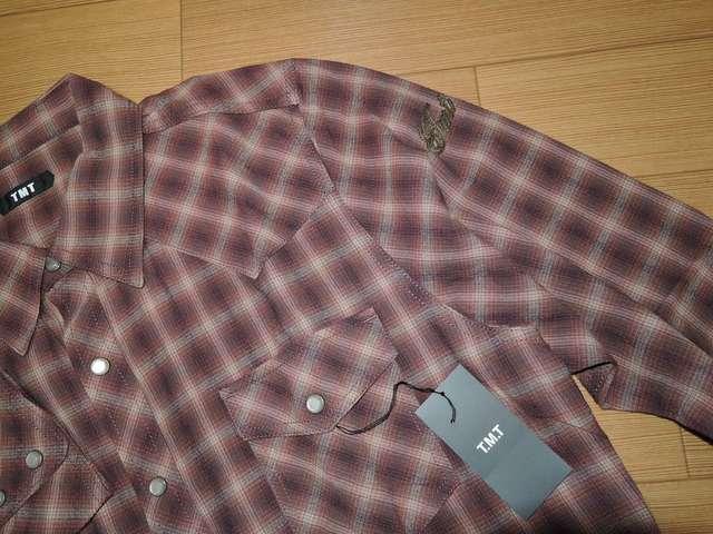 新品TMTウエスタンチェックシャツL赤茶系F16定価23000円 < ブランド 新品TMTウエスタンチェックシャツL赤茶系F16定価23000円 < ブランドの