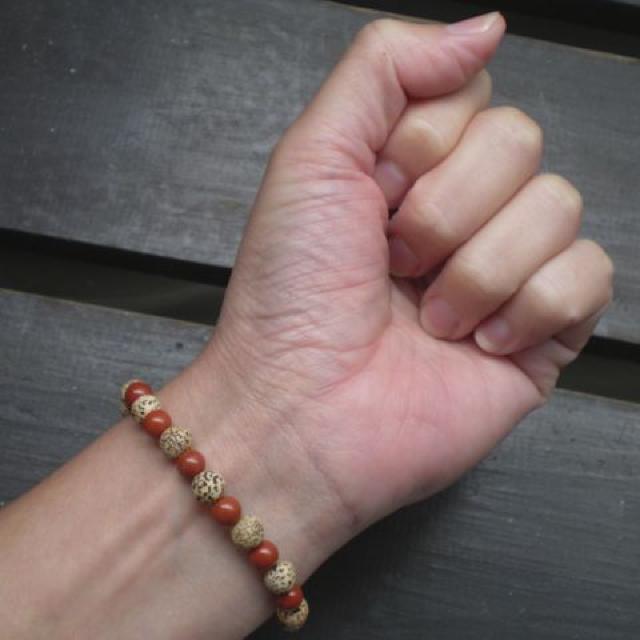 星月菩提樹xレッドジャスパーブレスレット < 女性アクセサリー/時計 星月菩提樹xレッドジャスパーブレスレット < 女性アクセサリー/時計の