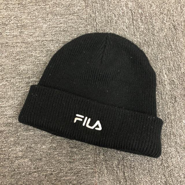 即決 FILA フィラ ニット帽 ビーニー ブラック < ブランド  即決 FILA フィラ ニット帽 ビーニー ブラック  < ブランドの