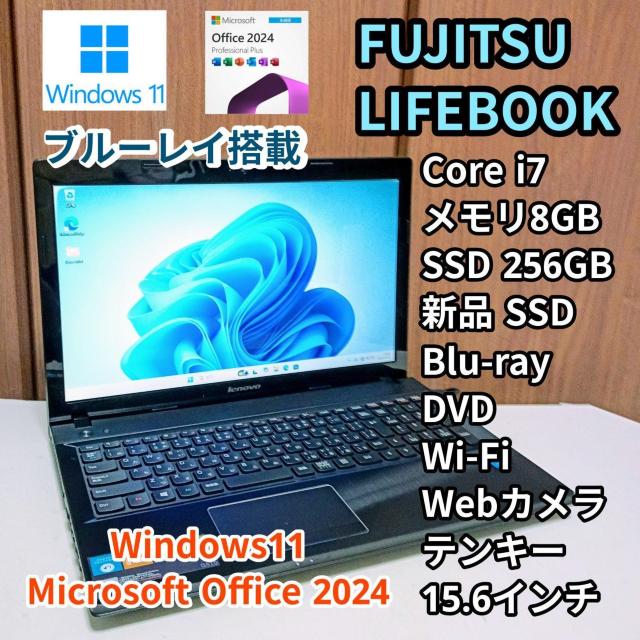 FUJITSU LIFEBOOK Corei7 8GB SSD256GB Windows11 Office2024   PC{/Ӌ@ 