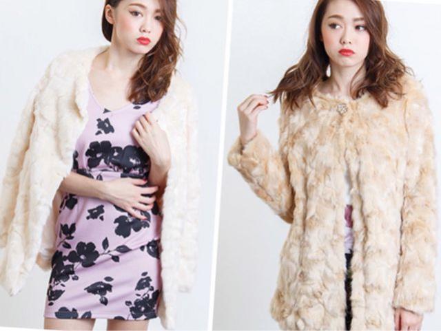 リップサービスLIPノーカラーフェイクファーコート*ビジュー美品 < ブランド  リップサービスLIPノーカラーフェイクファーコート*ビジュー美品 < ブランドの