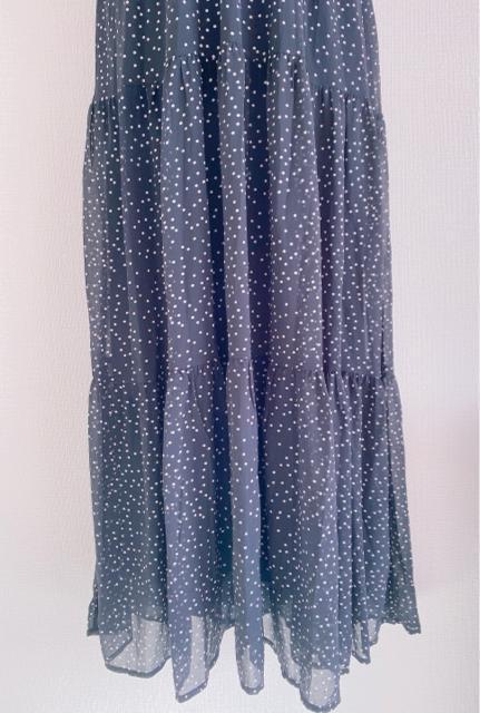 ANAPCHILLE黒白ドットシースルーフリルシフォンロングフレアリボンキャミマキシワンピースアナップチルブラックホワイト < ブランド ANAPCHILLE黒白ドットシースルーフリルシフォンロングフレアリボンキャミマキシワンピースアナップチルブラックホワイト < ブランドの