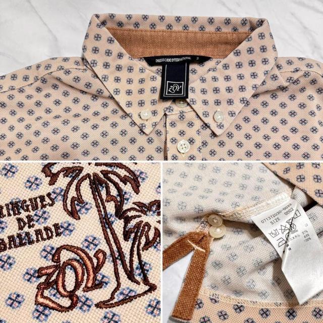 ゾーイZOY メンズポロシャツ ヤシの木ベージュ#2 < レジャー/スポーツ ゾーイZOY メンズポロシャツ ヤシの木ベージュ#2 < レジャー/スポーツの
