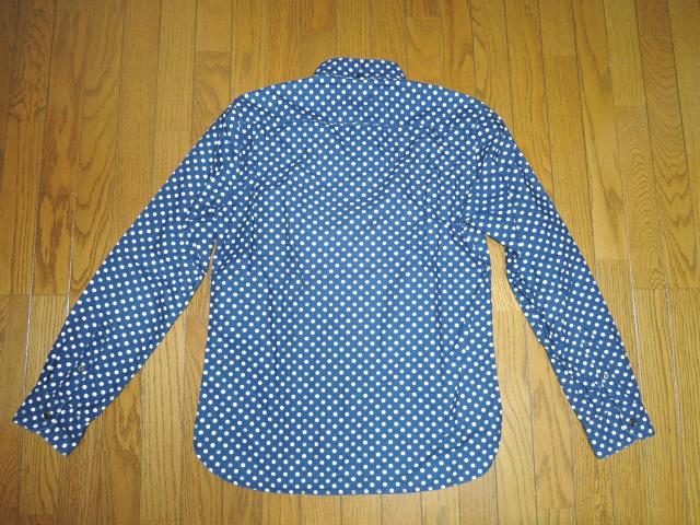 SOPHNET. ソフネット ドット柄シャツ S 長袖シャツ インディゴ デニム染め系 < ブランド  SOPHNET. ソフネット ドット柄シャツ S 長袖シャツ インディゴ デニム染め系 < ブランドの