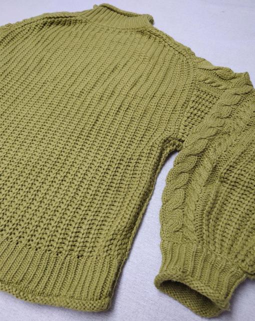 美品★ルーズモックネックニット★ざっくりケーブルニット★セーター★可愛い★VENCE EXCHANGE★グリーン★ニット★送料無料 < 女性ファッション  美品★ルーズモックネックニット★ざっくりケーブルニット★セーター★可愛い★VENCE EXCHANGE★グリーン★ニット★送料無料 < 女性ファッションの