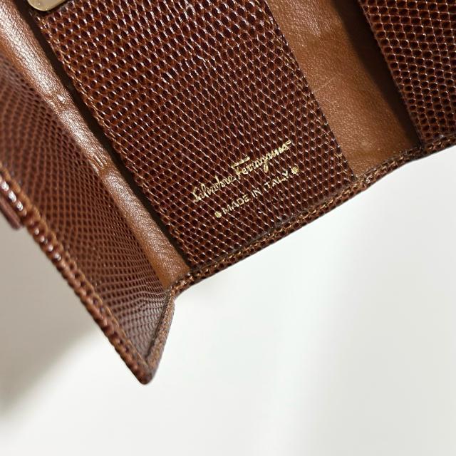 美品 Salvatore Ferragamo フェラガモ ヴァラ リザード型押しレザー 6連 キーケース < ブランド 美品 Salvatore Ferragamo フェラガモ ヴァラ リザード型押しレザー 6連 キーケース < ブランドの