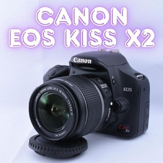 i Canon EOS Kiss X2 U␳tYZbgCANON EF-S 18-55mm f3.5-5.6 IS   Ɠd/AV 