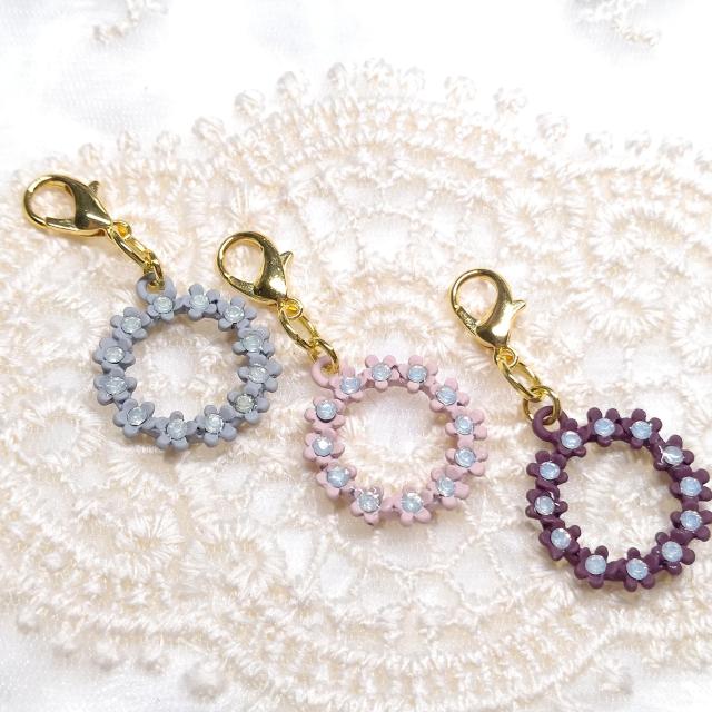 ハンドメイド☆ファスナーチャーム☆リースチャーム☆3個セット < 女性ファッション ハンドメイド☆ファスナーチャーム☆リースチャーム☆3個セット < 女性ファッションの