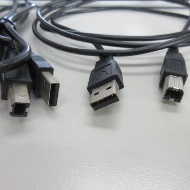 USBケーブル, USB A → USB B 2本 < PC本体/周辺機器  USBケーブル, USB A → USB B 2本 < PC本体/周辺機器の