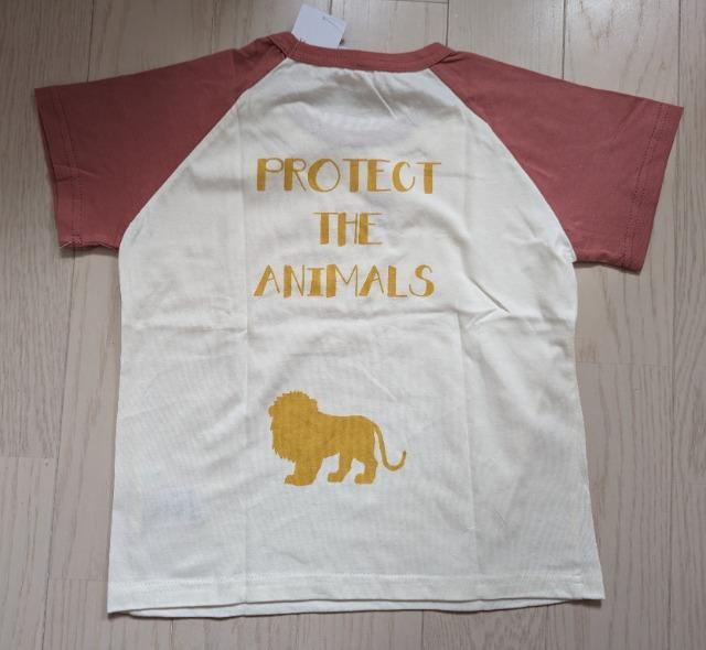 120★ゆかいな仲間たち★ライオン刺繍★ラグランTシャツ★送料無料 < キッズ/ベビー  120★ゆかいな仲間たち★ライオン刺繍★ラグランTシャツ★送料無料 < キッズ/ベビーの