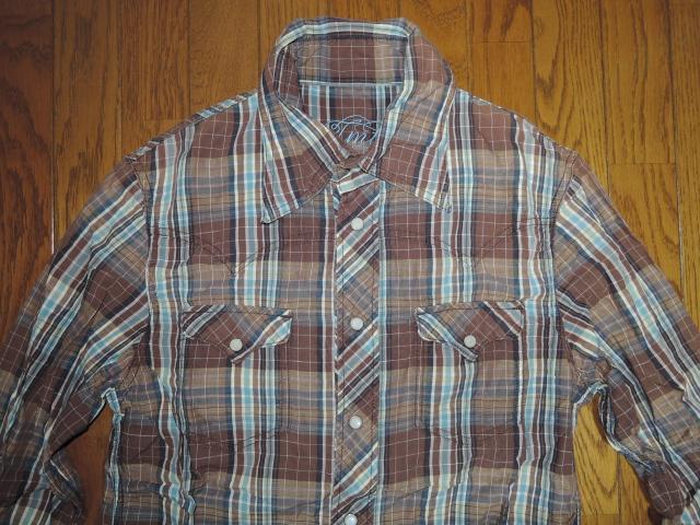 TMT ウエスタン チェックシャツ S 薄手 長袖シャツ ティーエムティー < ブランド  TMT ウエスタン チェックシャツ S 薄手 長袖シャツ ティーエムティー < ブランドの