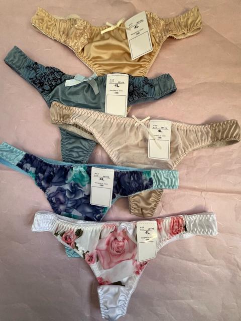 4Lサイズ!5枚セット!光沢ツルツル素材!シフォン使いあり!高貴品格!色とりどり!エレガント!Tバックショーツ!No.リボン < 女性ファッション  4Lサイズ!5枚セット!光沢ツルツル素材!シフォン使いあり!高貴品格!色とりどり!エレガント!Tバックショーツ!No.リボン < 女性ファッションの