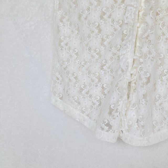 総レース オフホワイト ノースリ ベスト ジレ M チュールレース トップス N2m < ブランド 総レース オフホワイト ノースリ ベスト ジレ M チュールレース トップス N2m < ブランドの