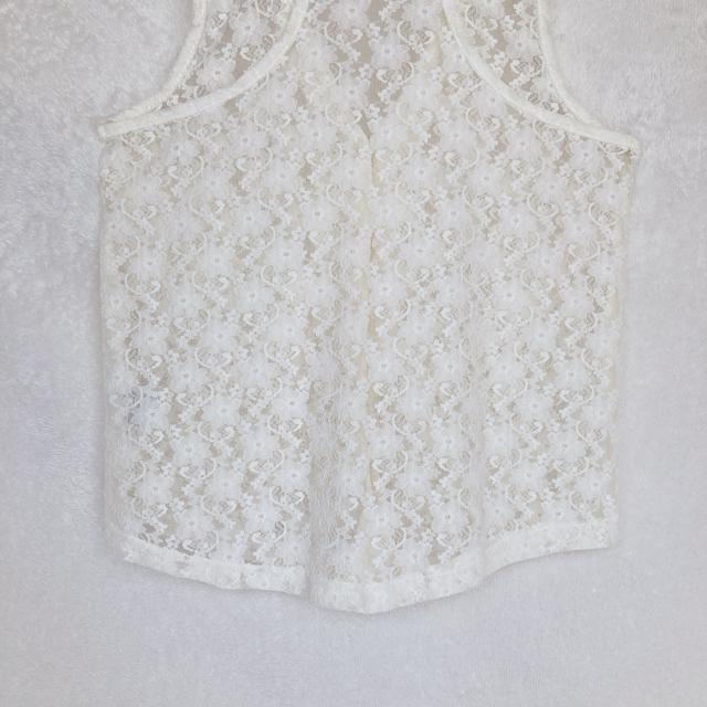 総レース オフホワイト ノースリ ベスト ジレ M チュールレース トップス N2m < ブランド 総レース オフホワイト ノースリ ベスト ジレ M チュールレース トップス N2m < ブランドの