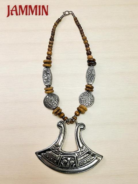 ブラス&ボーンビーズネックレス エスニック アジアン ヒッピー 個性派 衣装 < 女性アクセサリー/時計  ブラス&ボーンビーズネックレス エスニック アジアン ヒッピー 個性派 衣装  < 女性アクセサリー/時計の