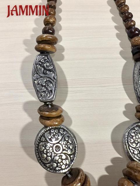 ブラス&ボーンビーズネックレス エスニック アジアン ヒッピー 個性派 衣装 < 女性アクセサリー/時計  ブラス&ボーンビーズネックレス エスニック アジアン ヒッピー 個性派 衣装 < 女性アクセサリー/時計の