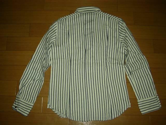 カミエラCAMIERAヘンプ混ストライプシャツ48マリン囚人 < 男性ファッション  カミエラCAMIERAヘンプ混ストライプシャツ48マリン囚人 < 男性ファッションの