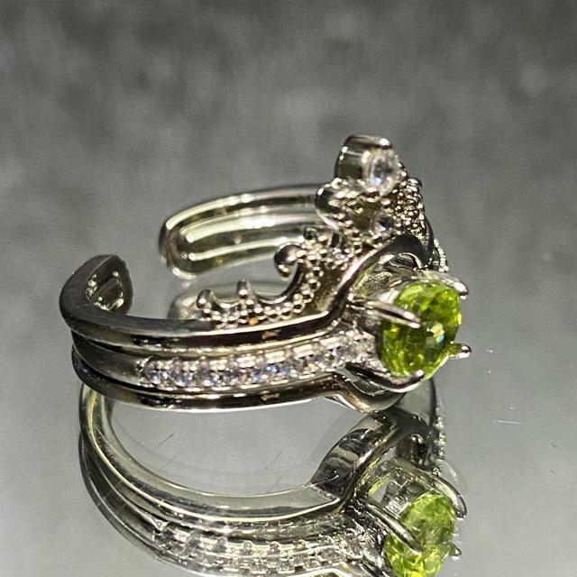 《No.R050》天然石ペリドット 2way フリーサイズリング < 男性アクセサリー/時計  《No.R050》天然石ペリドット 2way フリーサイズリング < 男性アクセサリー/時計の