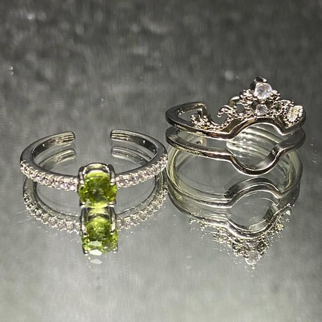 《No.R050》天然石ペリドット 2way フリーサイズリング < 男性アクセサリー/時計  《No.R050》天然石ペリドット 2way フリーサイズリング < 男性アクセサリー/時計の