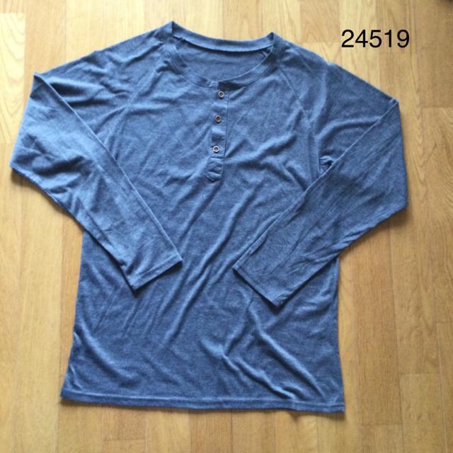 ヘンリーネック3つボタン 長袖Tシャツ カットソー < 男性ファッション  ヘンリーネック3つボタン 長袖Tシャツ カットソー  < 男性ファッションの