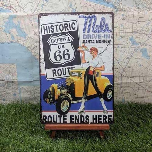 新品【ブリキ看板】Mel's Drive-In/メルズ・ドライブイン Route Ends Here -L- < ホビー  新品【ブリキ看板】Mel's Drive-In/メルズ・ドライブイン Route Ends Here -L-  < ホビーの