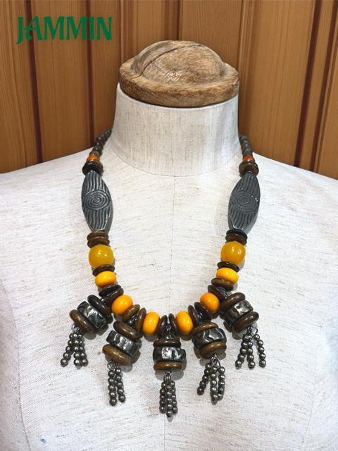 ブラス&ボーンビーズネックレス アフリカン エスニック アジアン ヒッピー 個性派 < 女性アクセサリー/時計  ブラス&ボーンビーズネックレス アフリカン エスニック アジアン ヒッピー 個性派 < 女性アクセサリー/時計の