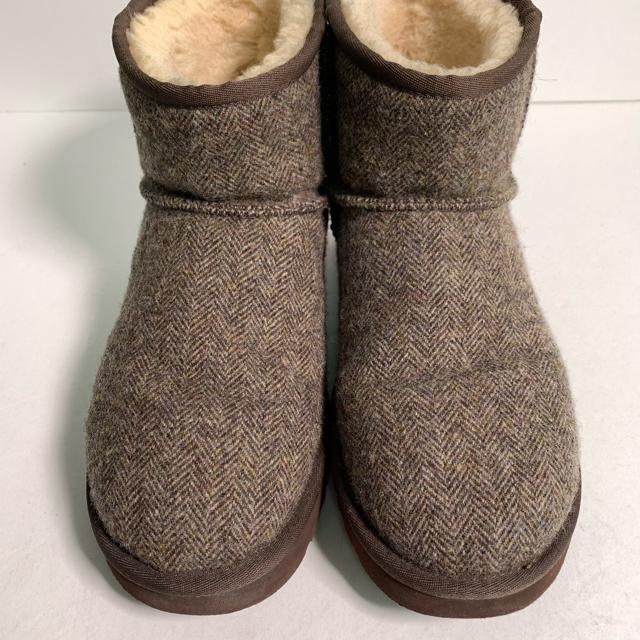 UGG ムートンブーツ 25.5cm ヘリンボーン ウール素材 クラッシックミニ ショートブーツ < ブランド UGG ムートンブーツ 25.5cm ヘリンボーン ウール素材 クラッシックミニ ショートブーツ < ブランドの