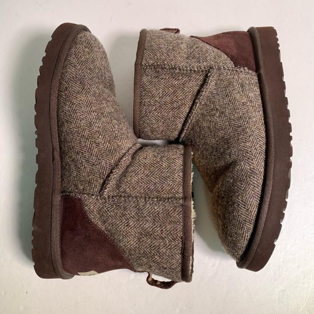 UGG ムートンブーツ 25.5cm ヘリンボーン ウール素材 クラッシックミニ ショートブーツ < ブランド UGG ムートンブーツ 25.5cm ヘリンボーン ウール素材 クラッシックミニ ショートブーツ < ブランドの
