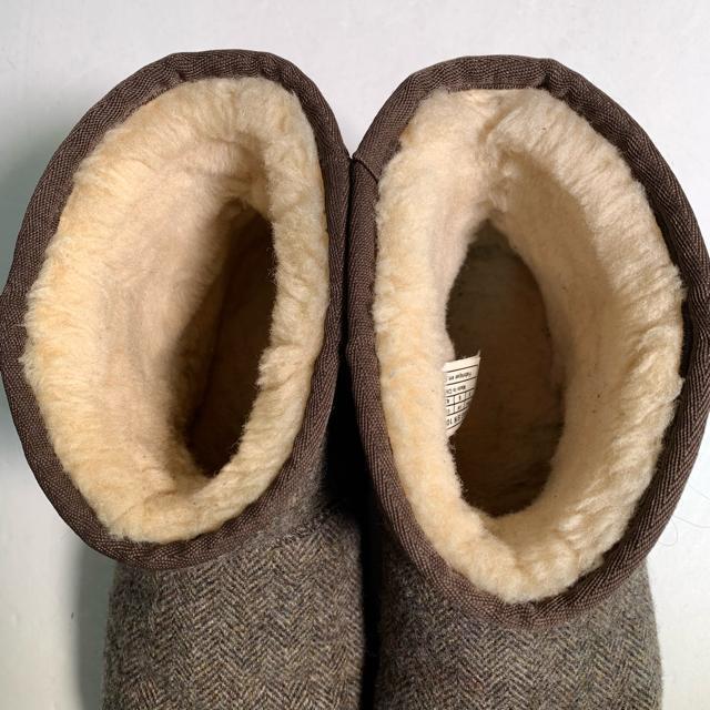 UGG ムートンブーツ 25.5cm ヘリンボーン ウール素材 クラッシックミニ ショートブーツ < ブランド UGG ムートンブーツ 25.5cm ヘリンボーン ウール素材 クラッシックミニ ショートブーツ < ブランドの