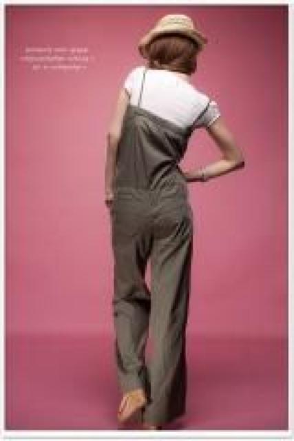 大人気♪2way☆裾ロールUP 前釦ゆるカジ オールインワン ブラウン < 女性ファッション  大人気♪2way☆裾ロールUP 前釦ゆるカジ オールインワン ブラウン < 女性ファッションの