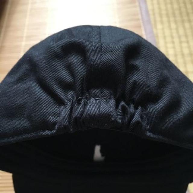 レディースサイズ・ワンポイント猫シルエット刺繍帽子。ブラック < 女性ファッション  レディースサイズ・ワンポイント猫シルエット刺繍帽子。ブラック < 女性ファッションの