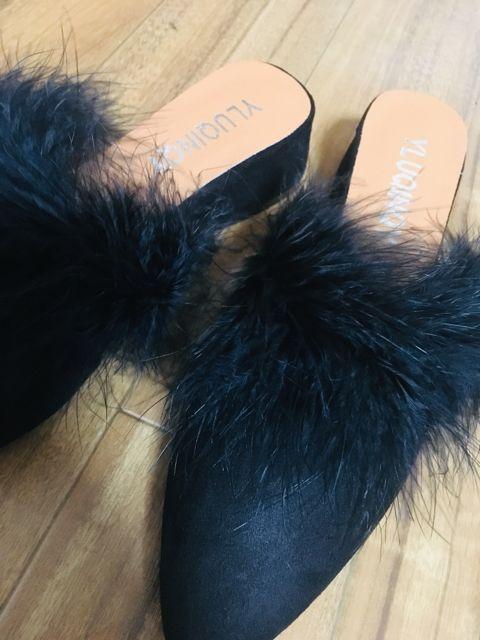 新品☆未使用☆上品なファー付きローヒール☆ < 女性ファッション  新品☆未使用☆上品なファー付きローヒール☆ < 女性ファッションの