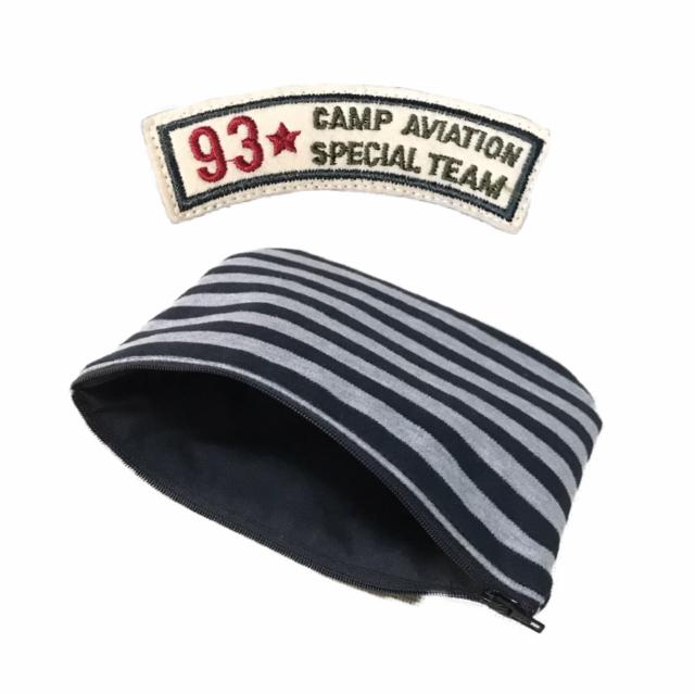 hハンドメイド〓ミニバック&ポーチ〓グレーボーダーカットソー < 女性ファッション hハンドメイド〓ミニバック&ポーチ〓グレーボーダーカットソー < 女性ファッションの