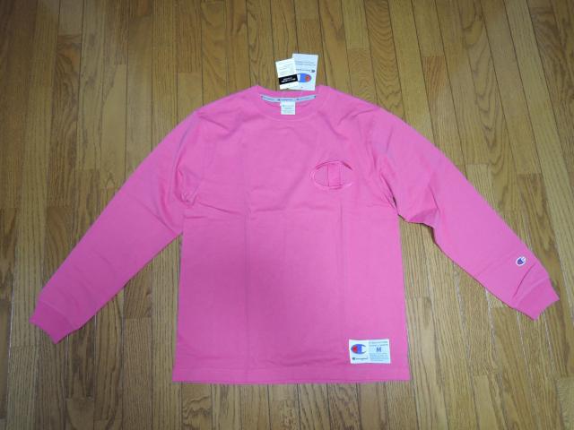 新品 Champion チャンピオン ビッグロゴ ロンTシャツ M ピンク BIG LOGO カットソー < ブランド  新品 Champion チャンピオン ビッグロゴ ロンTシャツ M ピンク BIG LOGO カットソー  < ブランドの