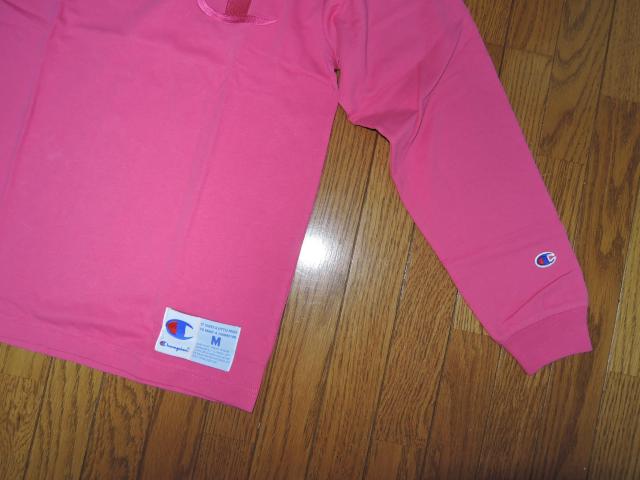 新品 Champion チャンピオン ビッグロゴ ロンTシャツ M ピンク BIG LOGO カットソー < ブランド  新品 Champion チャンピオン ビッグロゴ ロンTシャツ M ピンク BIG LOGO カットソー < ブランドの