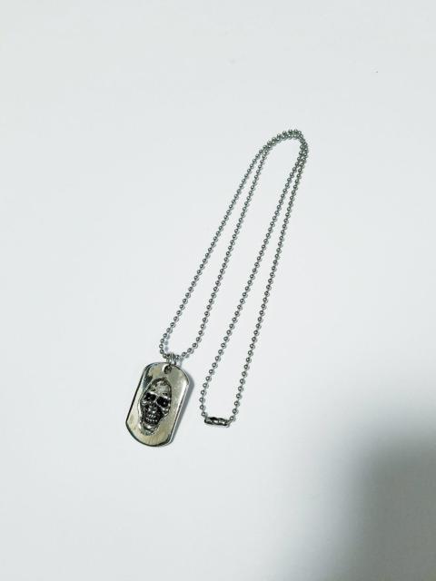 (184) スカル&プレート ボールチェーン ネックレス 骸骨 < 男性アクセサリー/時計  (184) スカル&プレート ボールチェーン ネックレス 骸骨  < 男性アクセサリー/時計の