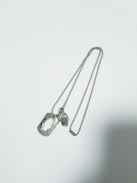 (184) スカル&プレート ボールチェーン ネックレス 骸骨 < 男性アクセサリー/時計  (184) スカル&プレート ボールチェーン ネックレス 骸骨 < 男性アクセサリー/時計の